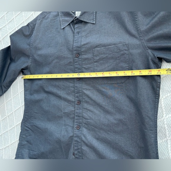 Armani Exchange Men’s Charcoal Gray/black button down shirt. XL - Picture 5 of 5